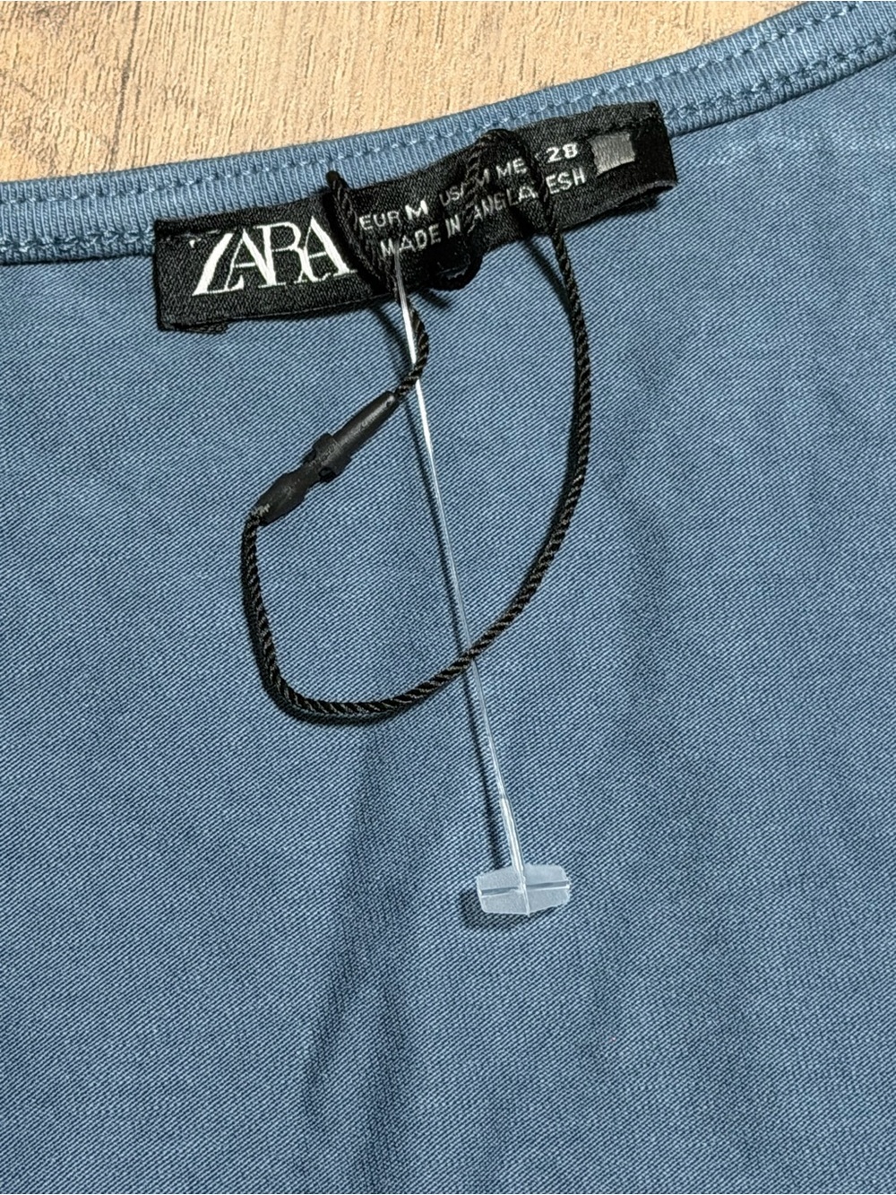 NWT | Zara Blue Long Sleeve Wrap V-Neck Bodysuit | Women’s Medium - Picture 3 of 4